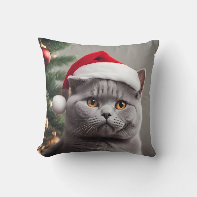 Brits Korthaar Kerstmis Kussen (Voorkant)