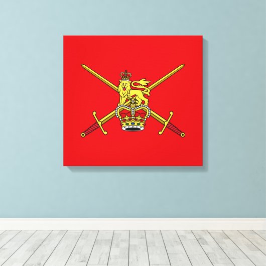 Brits leger (Britse militaire dienst) Canvas Afdruk (Insitu (Houten vloer))