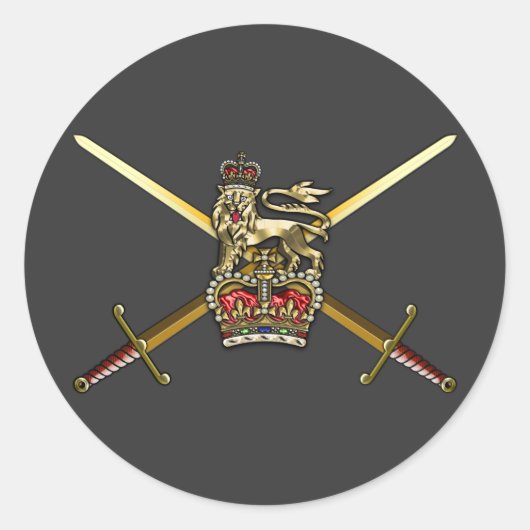Brits leger ronde sticker (Voorkant)