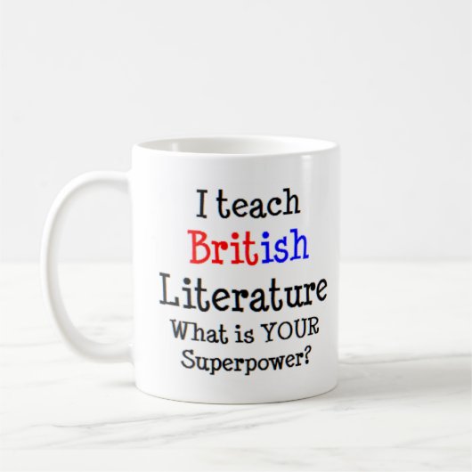 Brits literatuuronderwijs koffiemok (Links)