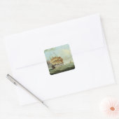 Brits Man-o''-oorlog Vierkante Sticker (Envelop)