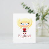 Brits meisje briefkaart (Staand voorkant)
