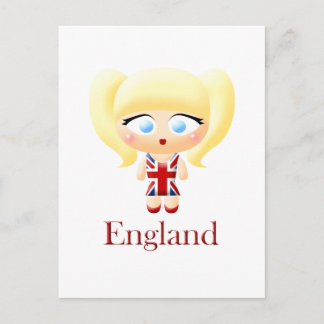 Brits meisje briefkaart