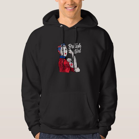 Brits meisje - Groot-Brittannië - Erfgoed van de v Hoodie (Voorkant)