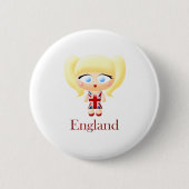 Brits meisje ronde button 5,7 cm (Voorkant)