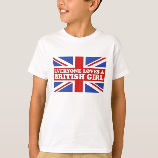 Brits meisje t-shirt (Voorkant)