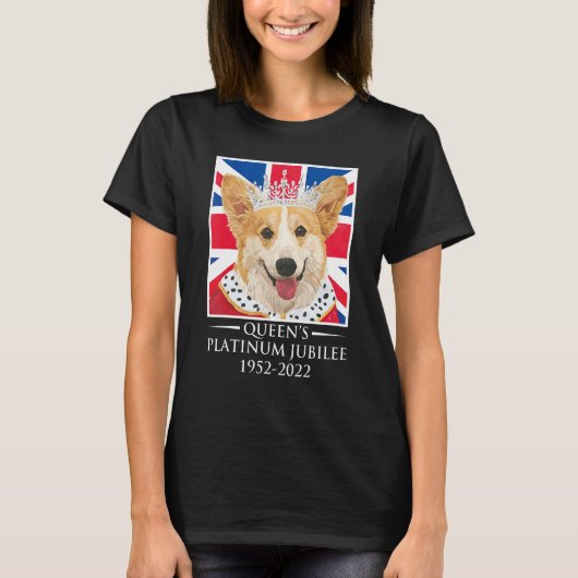 Brits monarch Quee van Koningin Jubilee 2022 T-shirt (Voorkant)
