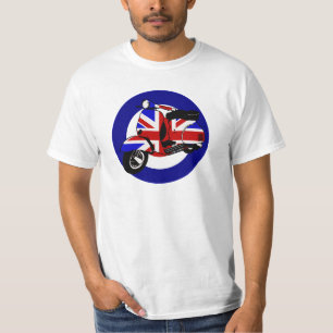 Brits muurschilder op doelwit t-shirt
