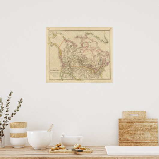 Brits Noord-Amerika 3 Poster (Keuken)