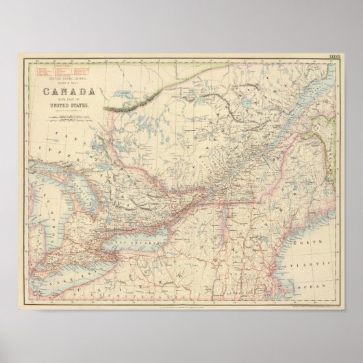 Brits Noord-Amerika Poster (Voorkant)
