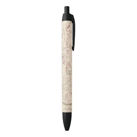 Brits Noord-Amerika Zwarte Inkt Pen (Achterkant (Verticaal))