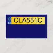 Brits nummer Bord - donkerblauw II Visitekaartje (Achterkant)