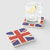 Brits Onderzetter met vlaggesteente (Zijkant)