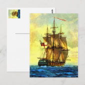 Brits oorlogsschip briefkaart (Voorkant / Achterkant)