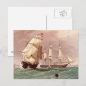 Brits oorlogsschip HMS Warrior Briefkaart (Voorkant / Achterkant)