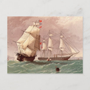 Brits oorlogsschip HMS Warrior Briefkaart