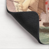 Brits oorlogsschip HMS Warrior Muismat (Hoek)