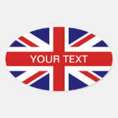 Brits ovalisatielokker | Ontwerp van de uniale hef Ovale Sticker (Voorkant)