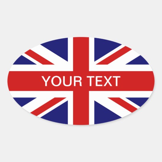 Brits ovalisatielokker | Ontwerp van de uniale hef Ovale Sticker (Voorkant)