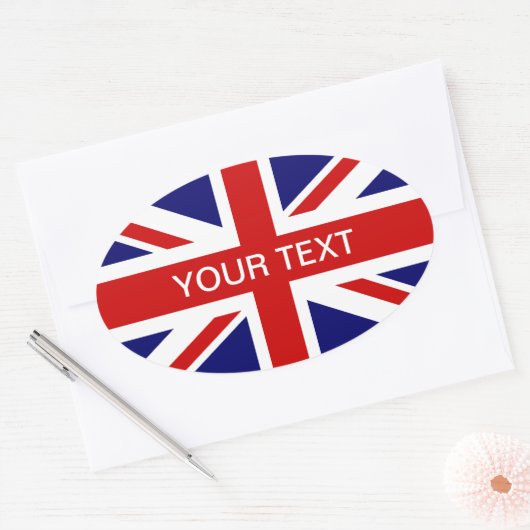 Brits ovalisatielokker | Ontwerp van de uniale hef Ovale Sticker (Envelop)