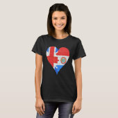 Brits Paraguayaans vlaghart T-shirt (Voorkant volledig)