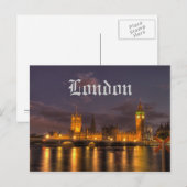 Brits parlement in Londen Briefkaart (Voorkant / Achterkant)