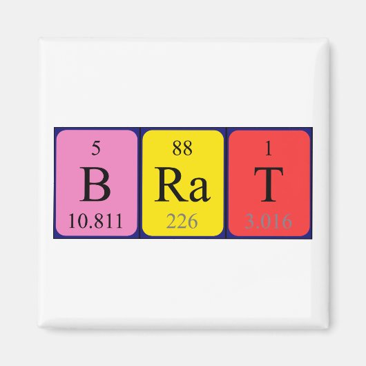 Brits periodiek lijstnaammagneet magneet (Voorkant)