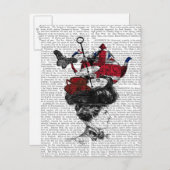 Brits Pet vanmiddag Tea Briefkaart (Voorkant / Achterkant)