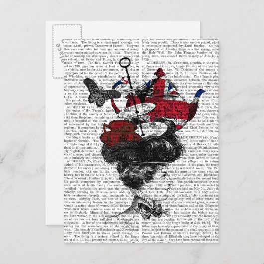 Brits Pet vanmiddag Tea Briefkaart (Voorkant / Achterkant)