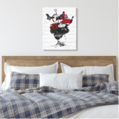 Brits Pet vanmiddag Tea Canvas Afdruk (Insitu (Slaapkamer))