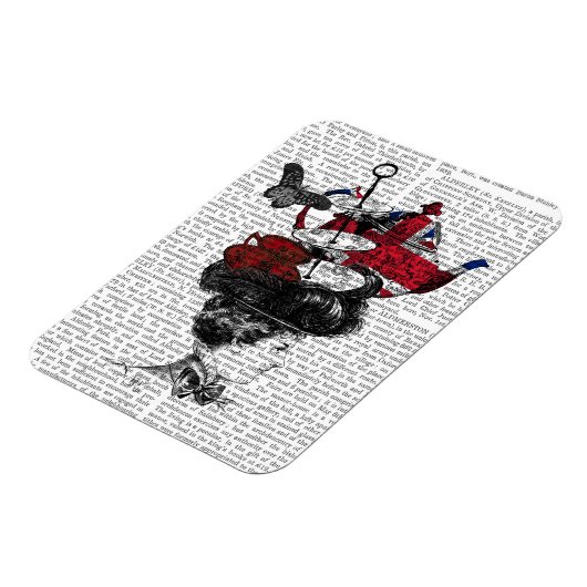 Brits Pet vanmiddag Tea Magneet (Linkerzijde)