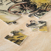 Brits platteland, klein dorp, oude huizen legpuzzel (Zijkant)