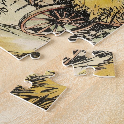 Brits platteland, klein dorp, oude huizen legpuzzel (Zijkant)