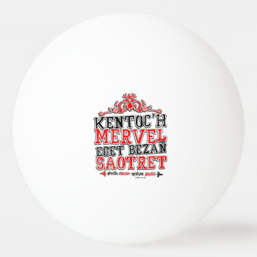 Brits pond pingpongbal (Voorkant)