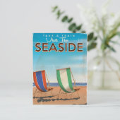  Brits poster voor de reiszee. Briefkaart (Staand voorkant)