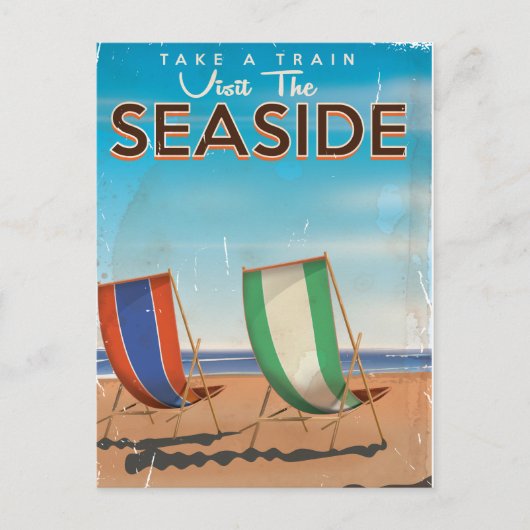 Brits poster voor de reiszee. Briefkaart (Voorkant)
