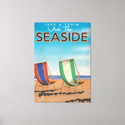  Brits poster voor de reiszee. Canvas Afdruk (Voorkant)