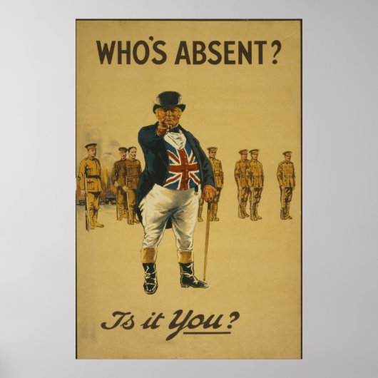  Brits poster voor inschrijving (Voorkant)