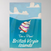 Brits Poster voor  vakantie op de Maagdeneilanden (Voorkant)