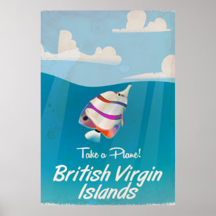 Brits Poster voor vakantie op de Maagdeneilanden