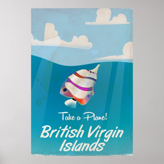 Brits Poster voor  vakantie op de Maagdeneilanden (Voorkant)