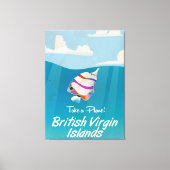 Brits Poster voor  vakantie op de Maagdeneilanden Canvas Afdruk (Voorkant)