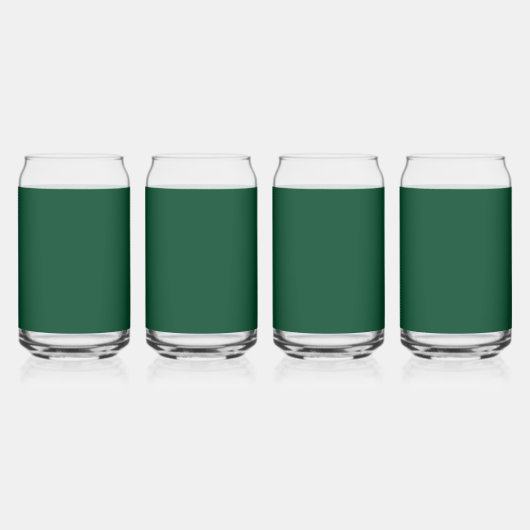 Brits racegroen (effen kleur) blikvorm glas (Voorkant)