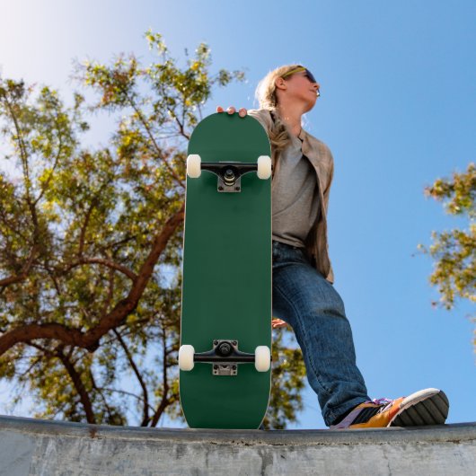 Brits racegroen (effen kleur) persoonlijk skateboard (Buiten 1)