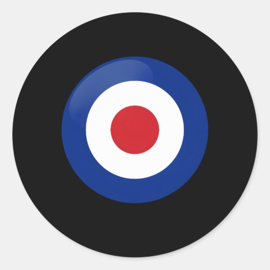 Brits RAF Mod Bullseye symbool Roundel doel Ronde Sticker (Voorkant)