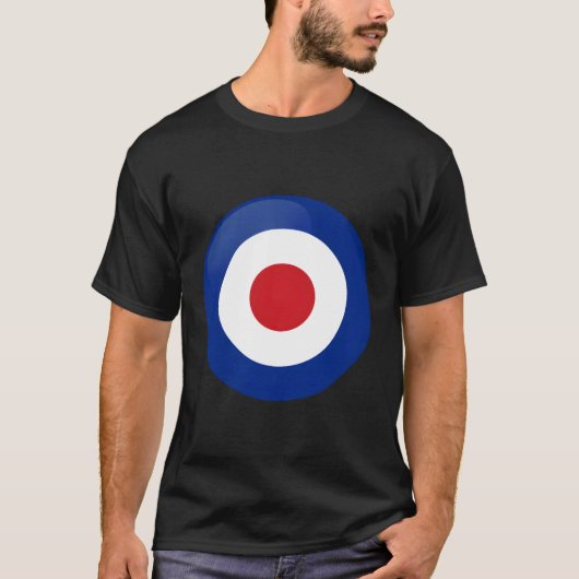 Brits RAF Mod Bullseye symbool Roundel doel T-shirt (Voorkant)