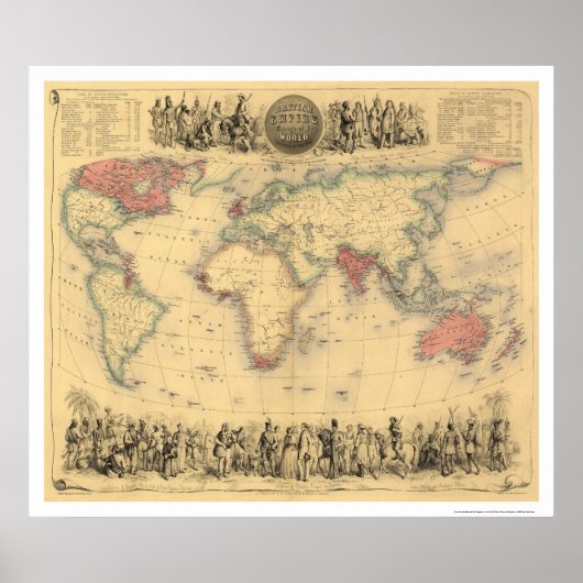 Brits rijk over de hele wereld 1855 poster (Voorkant)