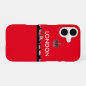 Brits Rood Londen iPhone 16 Hoesje (Achterkant horizontaal)