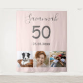 Brits roos goudfoto op feestdag wandkleed (Voorkant)