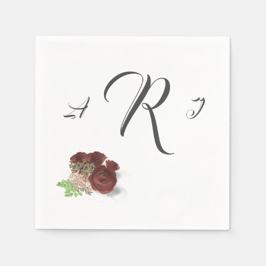 Brits Roos van Bourgogne Servet (Voorkant)